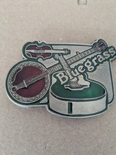 Vintage Bluegrass Belt Buckle Western Wear - country music acoustic guitar banjo