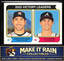 2022 Victory Leaders (Justin Verlander / Kyle Wright) 2023 Topps Heritage #205