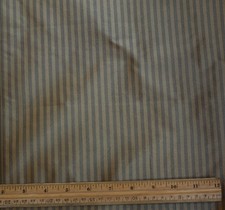 Sage/Gold Taffeta Stripes 100 Silk Fabric 54" Wide By The Yard SD-722B