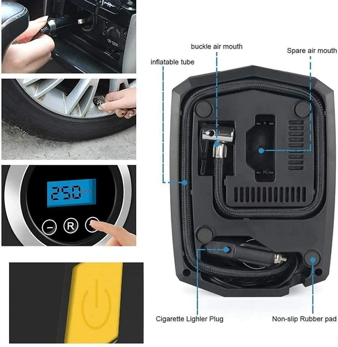150PSI Car Tire Inflator 12V Digital Electric Auto Air Pump Compressor Portable - Picture 5 of 14