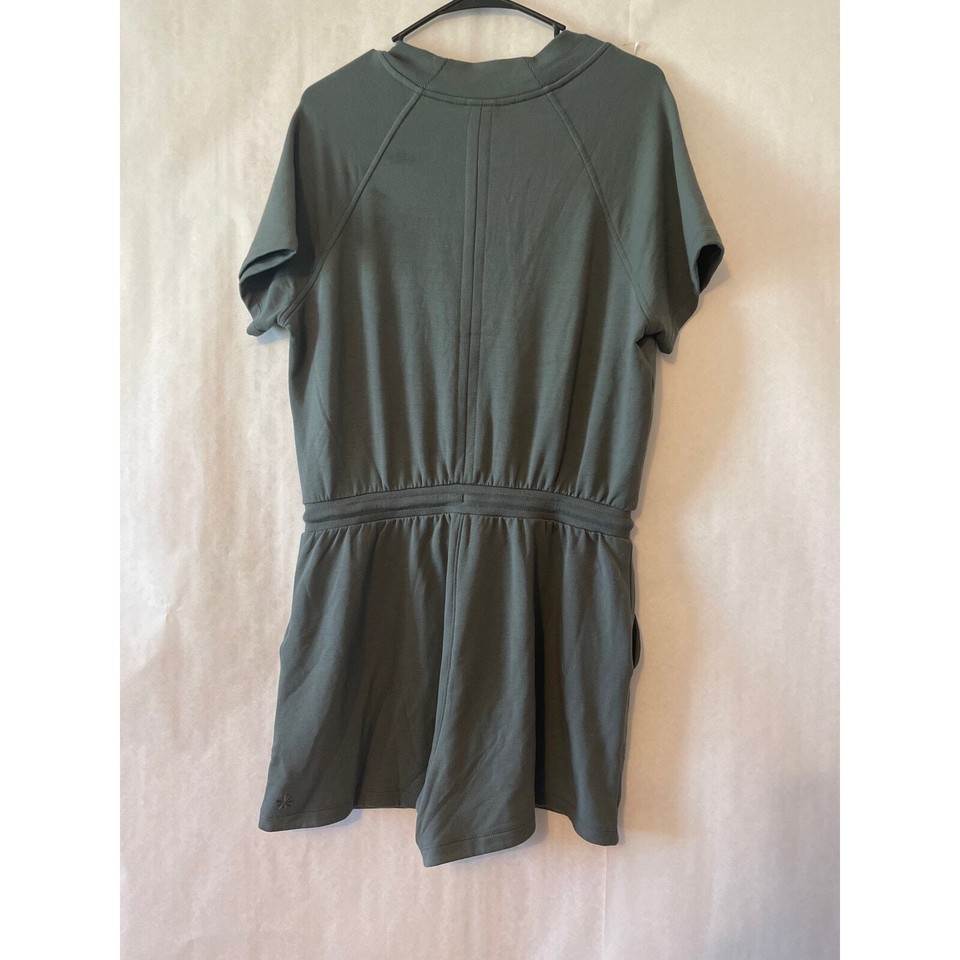 Athleta Balance Romper Women's NWOT Bali Green Short Sleeve Jumpsuit