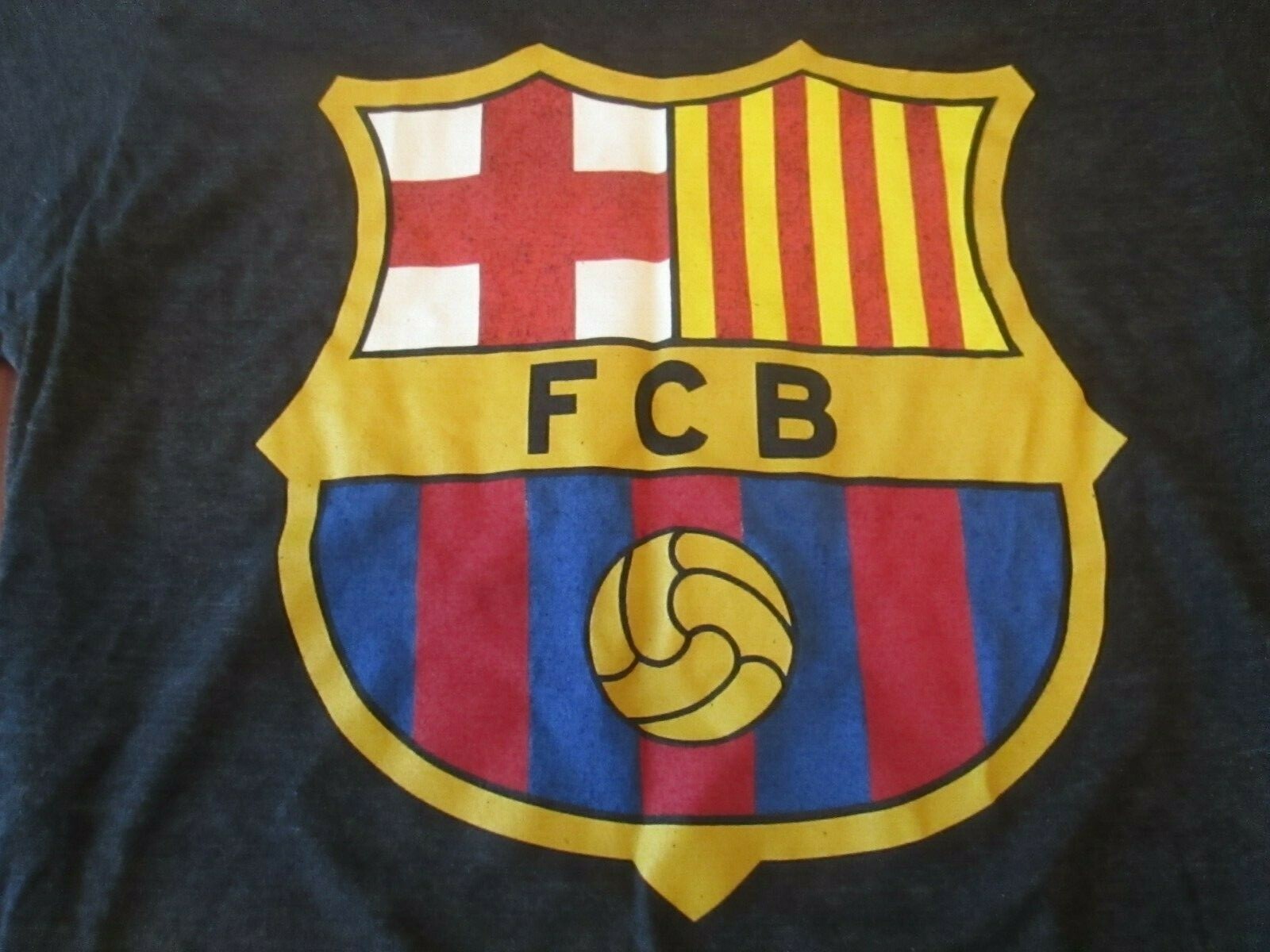 T-shirt FC Barcelone – Bleu – Taille L – Officiel – Occasion (voir Photos)