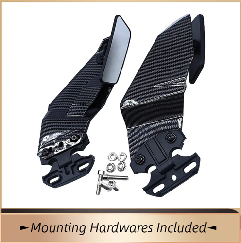 Carbon Fiber Look Complete Wing Rearview Mirrors for Suzuki 2009-2016 GSXR1000 - Picture 11 of 12