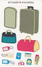 Mrs. Grossman's Giant Stickers - Sticker Stackers Luggage - Travel - 2 Strips