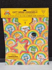 Vintage NOS NEW 1983 Rainbow Brite Gift Wrap Ensemble - Ambassador - Hallmark