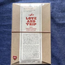 Traveler's Company. Love and Trip Red Notebook Regular Size 2025