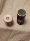 Vintage Chinese Porcelain Toothpick Holder Blue With Red And Yellow Flowers — photo 8