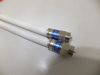 RG6 RG-6 Quad Shield Coaxial Coax Video Cable SAT CATV HD Internet F-Type BLUE