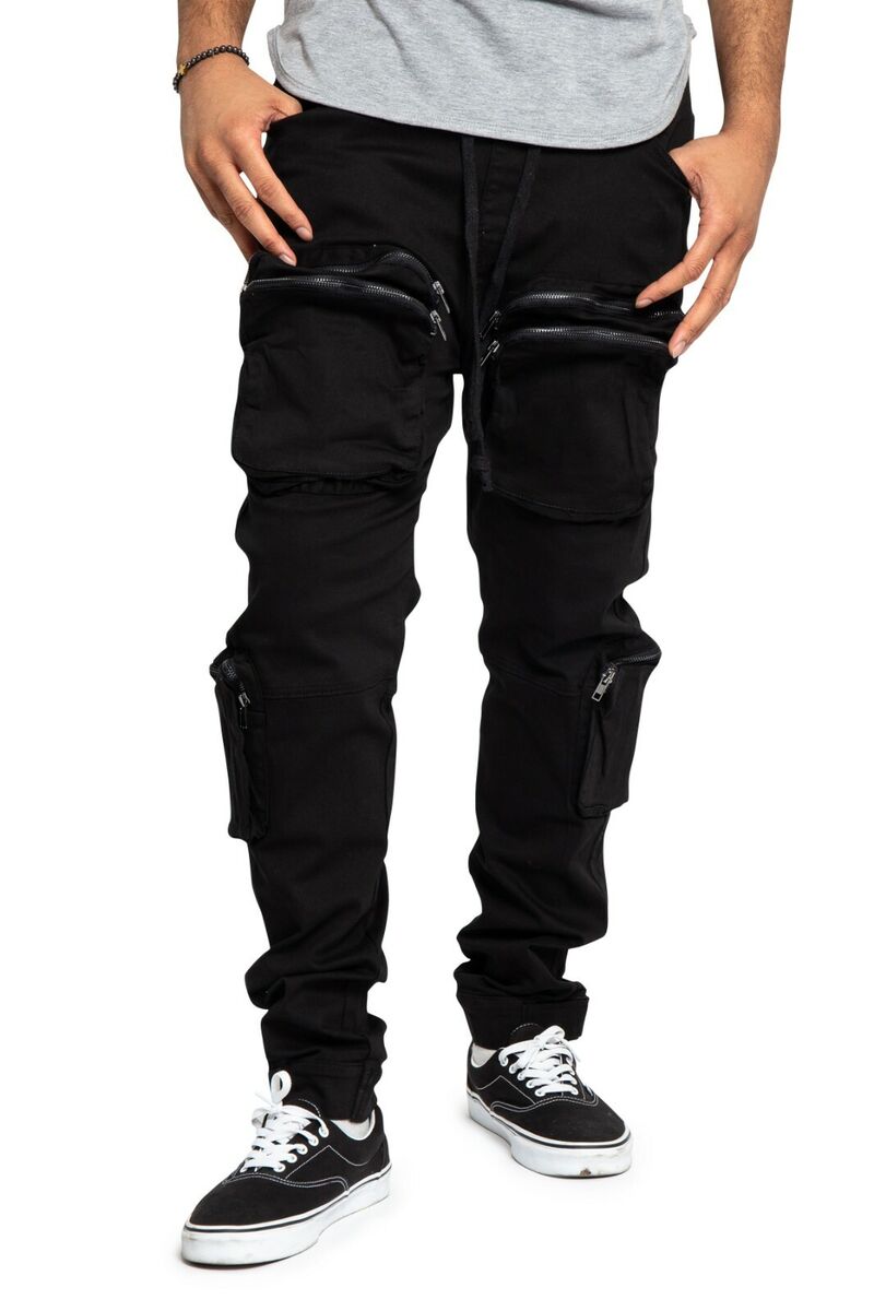 Victorious Men's Utility Front Big Pocket Cargo Jogger Pants Victorious Men's Utility Front Big Pocket Cargo Jogger Pants