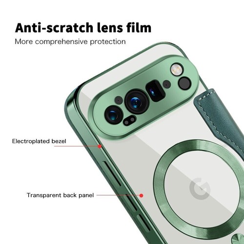 For Google Pixel 9 Pro XL 9A 8A 7A Magnetic Plating Flip Wallet PU Leather Case - 第 71/71 張圖片