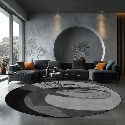 Runder Teppich Wohnzimmer Modern Luxus Zuhause Schlafzimmer Dekor Teppiche Großflächenmatten - Bild 25 von 32