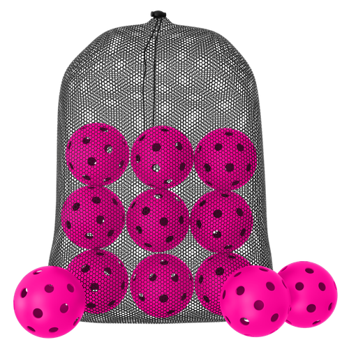GCA Pro Pink Indoor Pickleballs 26 Hole USA Approved Tournament Free Mesh Bag - 第 1/9 張圖片