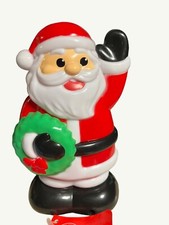 Christmas House Light Sound Plastic Santa Decoration