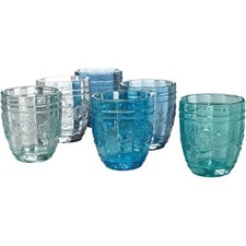 Villa D' Este set 6 bicchieri acqua in vetro colorato modello Syrah Ocean