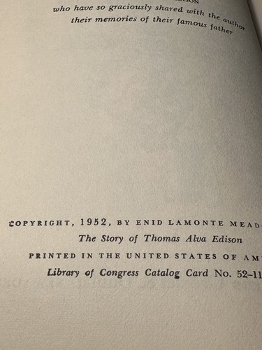 The Story Of Thomas Alva Edison. Grosset & Dunlap (New York, 1952). - Picture 13 of 24