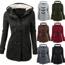 Women Ladies Jacket Thick Fleece Outwear Warm Winter Hooded Coat Parka Overcoat  
