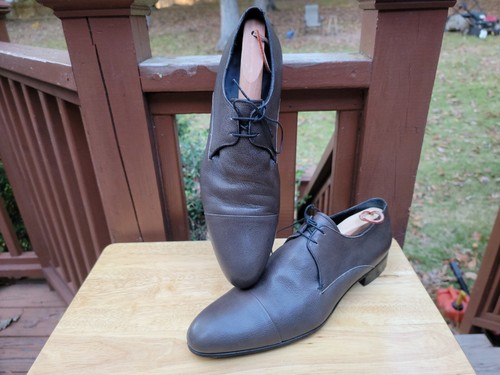 Pebbled Leather Oxford Dress Shoe EU 