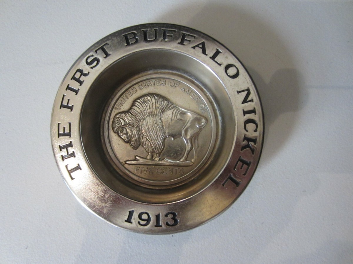 Vintage Avon The First Buffalo Nickel 1913 Five Cents Ashtray