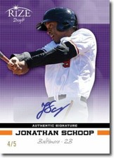 JONATHAN SCHOOP 2012 Rize Rookie Autograph PURPLE Auto RC #/5