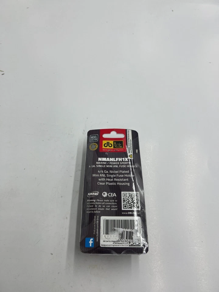 (QTY 2) OEM DB Link NMANLFH1X NICKEL In-Line Mini ANL Fuse Holder - Image 3 of 4