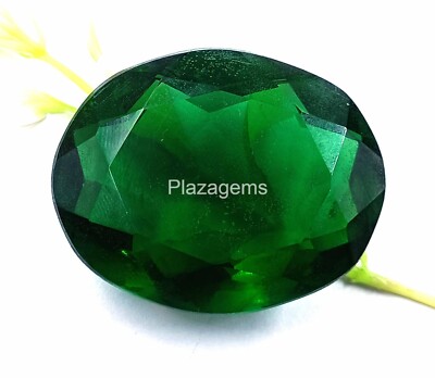 Lab Grown EGL Certified 118 Ct Oval Cut Deep Green Moldavite Loose Gemstone 4JKL