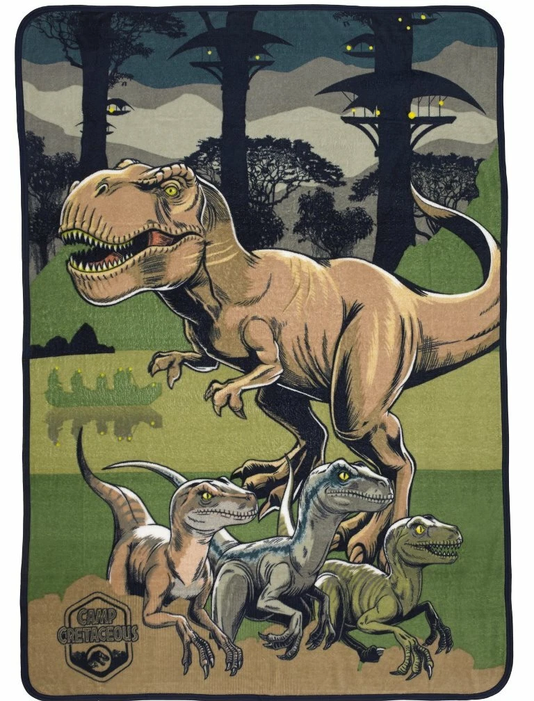 Jurassic world fleece blanket sale