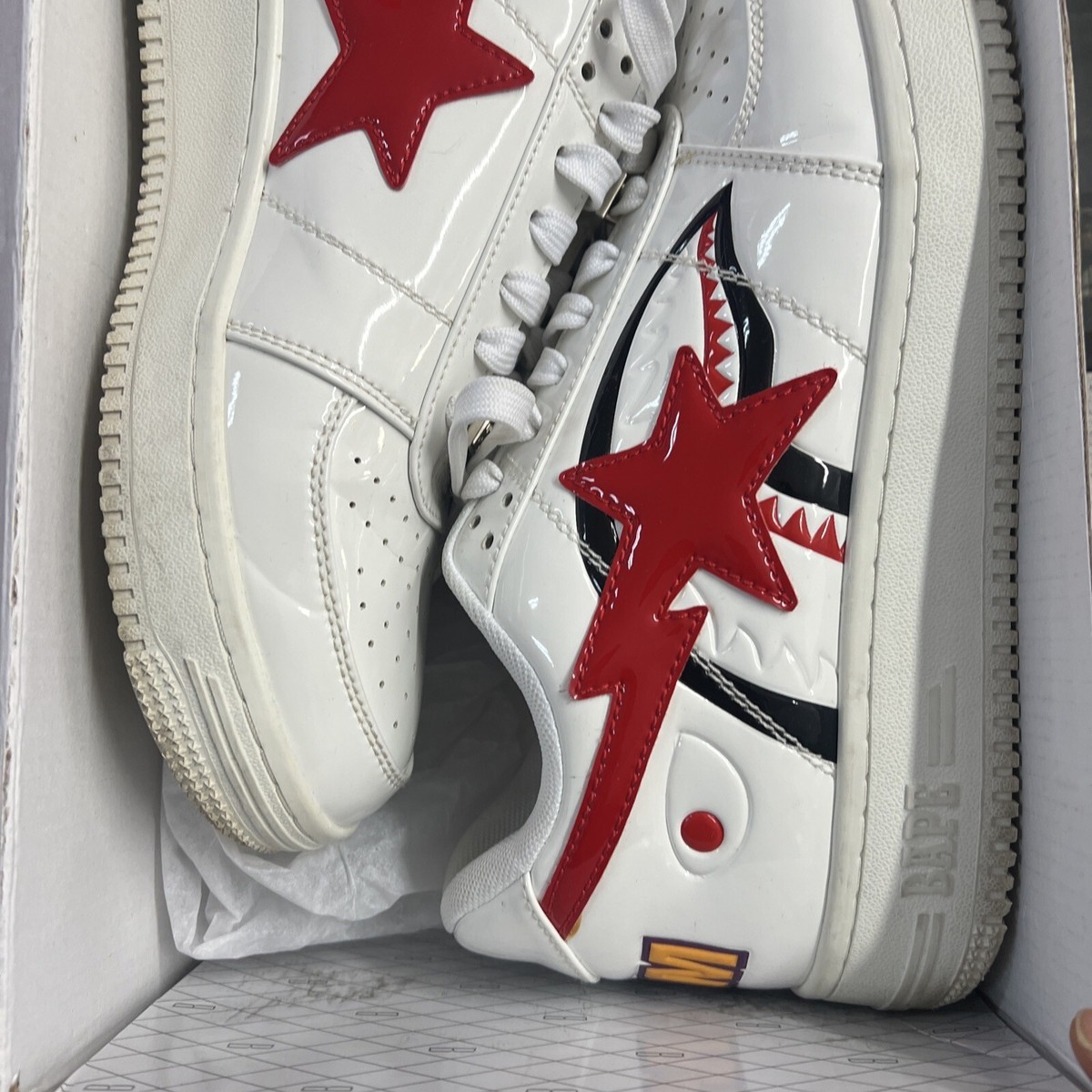 Bape Sta White Shark Sz 10 With Box And Extra Laces | eBay Bape Sta White Shark Sz 10 With Box And Extra Laces | eBay