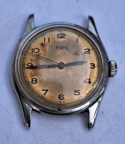 EBEL Cal. 102 um 1940 - rare vintage SWISS MADE Herren Armbanduhr WW2 era