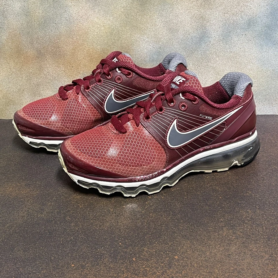Nike Air Max 2010 Flywire 386374-600 Retro Granate Mujer Tenis Talla 6.5M Foto 3 de 4
