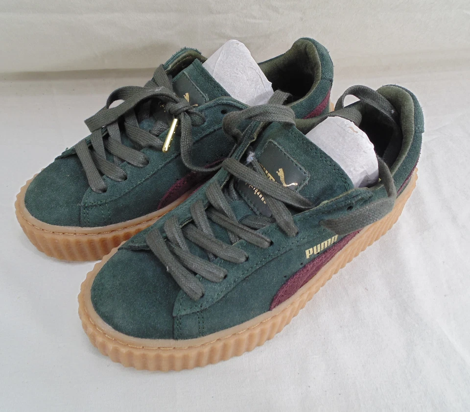 Zapatillas Tenis Puma X Fenty Damas Plataforma Verde Gamuza 5.5  Foto 2 de 4