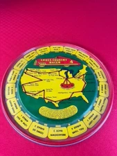 VTG Kids Car Track Game Cross Country Racer 4 Tin Litho Automatic Toy Co. Metal