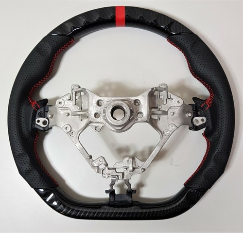 REVESOL Hydro-Dip Carbon Fiber Black Steering Wheel for 17-25 TOYOTA 86 GR86 BRZ - Picture 4 of 6