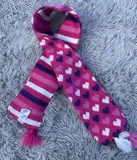 Toby N.Y.C. Infant 12-24 mos. Pink  Purple Heart Sweater Scarf
