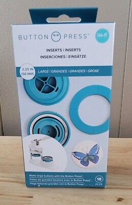 We R Memory Keepers BUTTON PRESS LARGE INSERTS 18 Piece Set