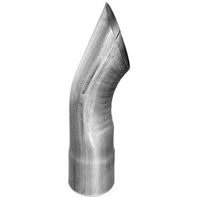 Nickson Exhaust Tail Pipe Tip 17603 2 Inch Diameter; Aluminized Steel; Turndown