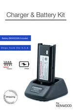 Desktop Battery Charger Kit + Battery for Kenwood Radio KNB-29N KNB-30A TK-2200