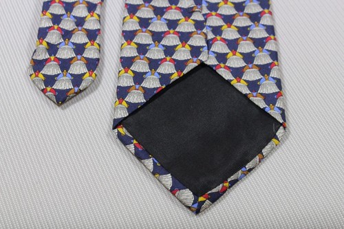 LONGCHAMP men's silk neck tie made in Italy - Picture 4 of 4