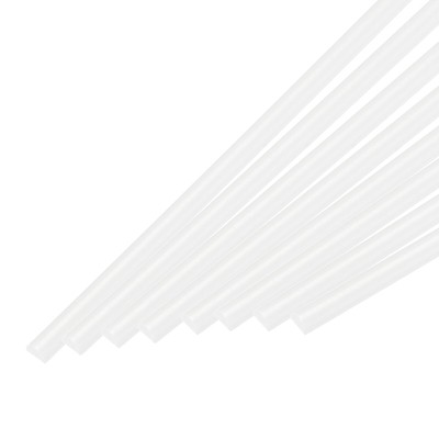 20pcs ABS Round Rod, 1x2x250mm ABS Plastic Stick Solid Bar, White Plastic Rods