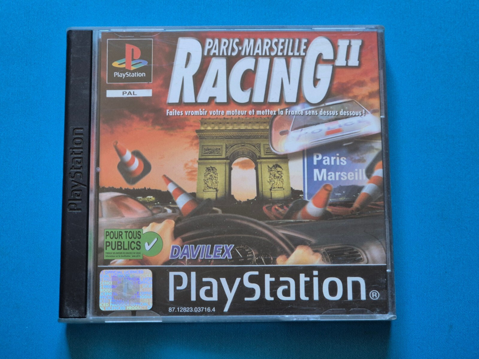 Jeu Sony Playstation 1 Paris-Marseille Racing 2 sans notice PS1 PAL