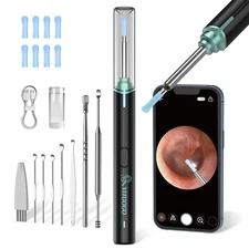 1920P HD Camera Otoscope for iOS & Android,Ear Wax Removal with Light,Ear Spoons
