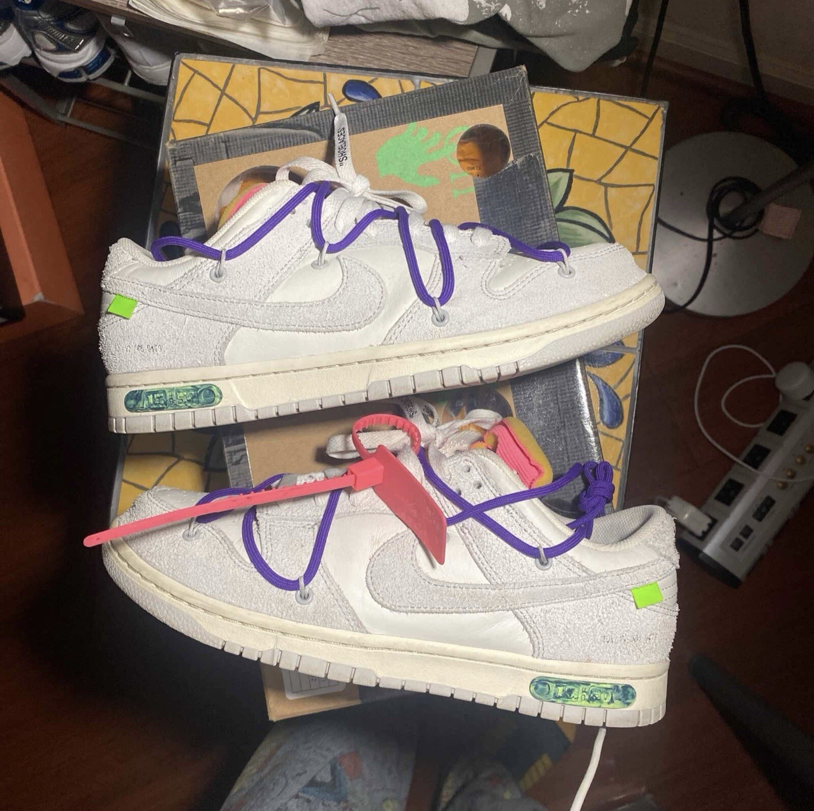 OFF WHITE X NIKE Taglia 8 5 Nike bianco sporco x lotto basso schiacciato 15 di 50