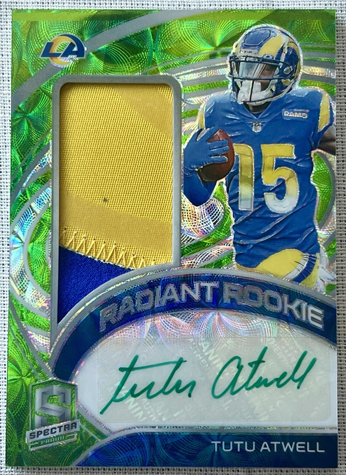 Tutu Atwell Panini Spectra Radiant Rookie Patch Signatures #TA Base