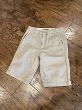 Boys 8 Ruff Hewn Khaki Shorts Tan Casual Youth Euc Adjustable Waist Chinos