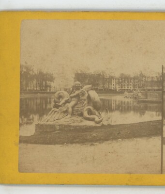 Bassin du neptune Versailles France Stereoview