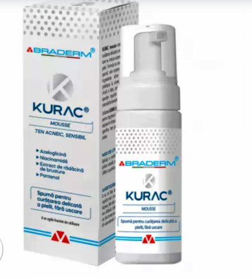 Crème Anti-acné Braderm Kurac - Pour Peaux Sensibles - Élimine Boutons Et Taches