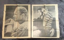 Lot of 9 Vintage Chicago Sun Times Posters Bobby Hull Twiggy Sidney Portier