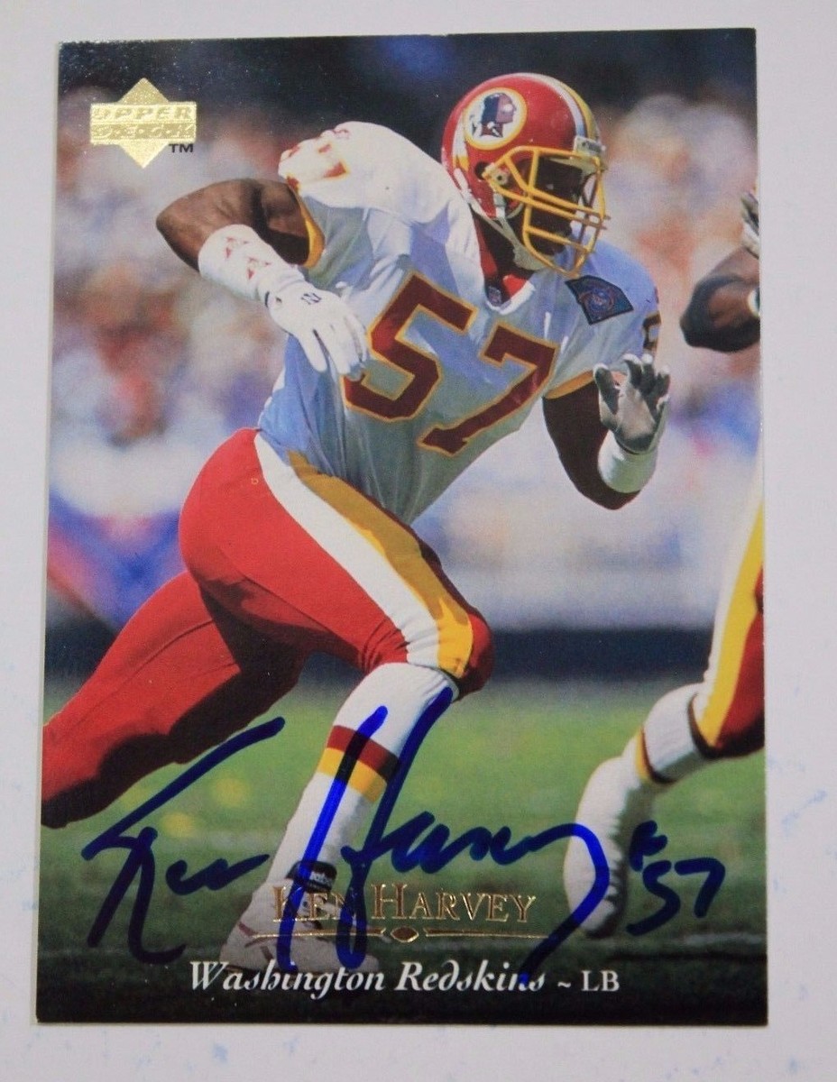 Ken Harvey Washington Redskins Cal Signed 1995 #147 UPPER DECK