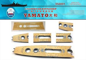 1/350 Japanese Battleship Yamato Wooden Deck w/Metal Chain for Tamiya 78025