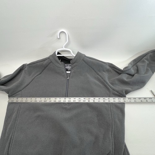 STRAIGHT DOWN 1/2 Zip Golf Pullover Thermal Waffle Knit MDSC Gray Large M - Picture 7 of 10