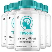 5 PACK Brain Supplement Capsules   All Natural Memory Focus Pills, 5 Pack, 300